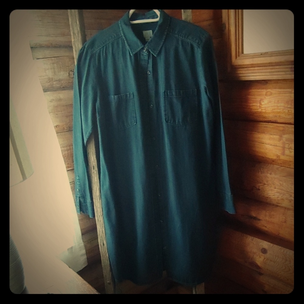 Denim shirt dress